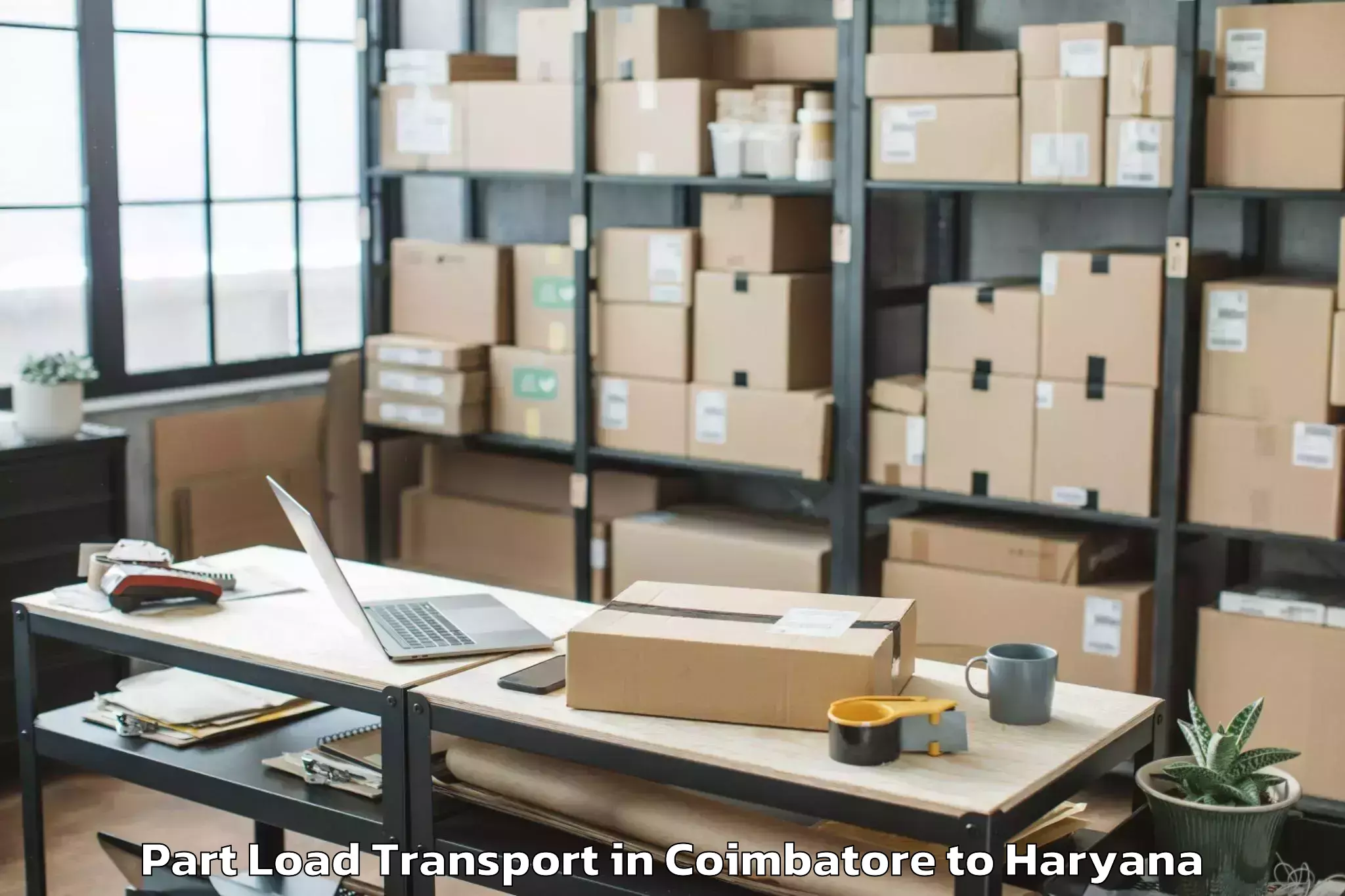 Book Coimbatore to Omaxe Gurgaon Mall Part Load Transport Online